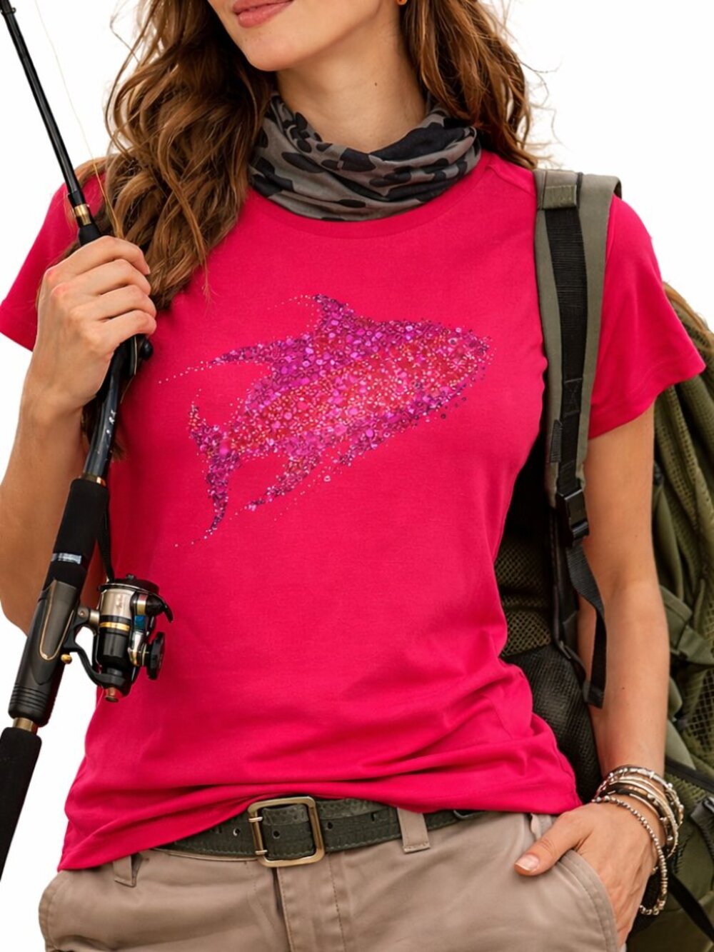 Columbia PFG Tidal Tee Omni Shade UPF 50 Tuna Dot Graphic XS